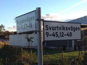 Vägskyltar med ny numrering Öbolandet